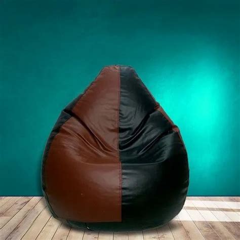 XXXL Shira 24 Tear Drop Bean Bag Cover Without Beans Black Tan At