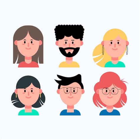 Collection D Avatars De Personnes Diff Rentes Vecteur Gratuite