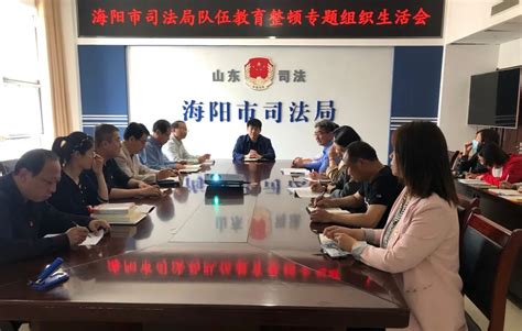 【教育整顿进行时】海阳市司法局召开司法行政系统队伍教育整顿专题组织生活会澎湃号·政务澎湃新闻 The Paper