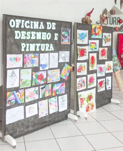 Painel De Artes Exibe Talento Dos Alunos Do Centro De Cultura Quedas Do