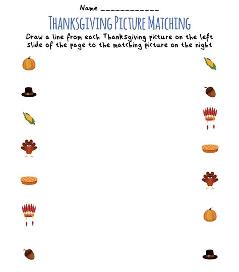 Printable Thanksgiving Worksheet