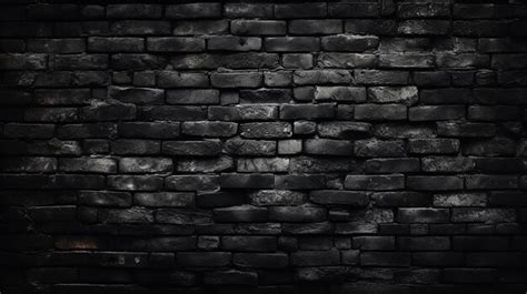 Premium Ai Image Black Brick Wall Dark Background Design