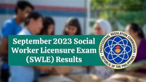 September 2023 Social Worker Licensure Exam Swle Results