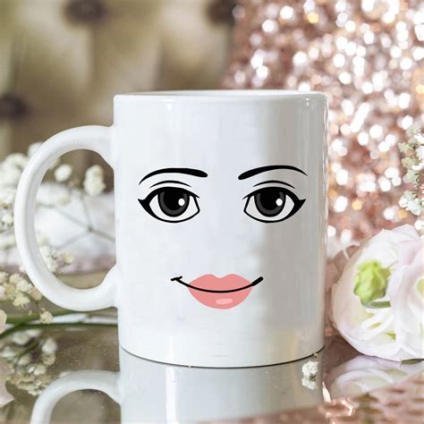 🤣roblox Man Face And Woman Face Ceramic Mug☕