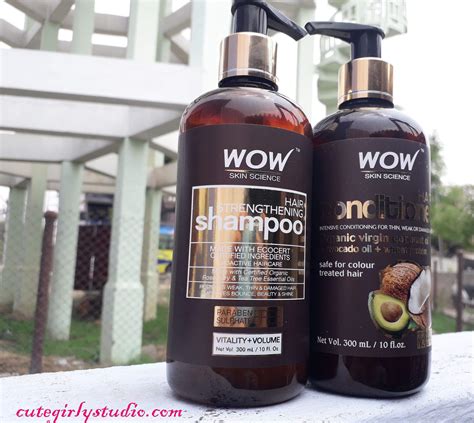 WOW skin science hair strengthening shampoo and WOW hair conditioner ...