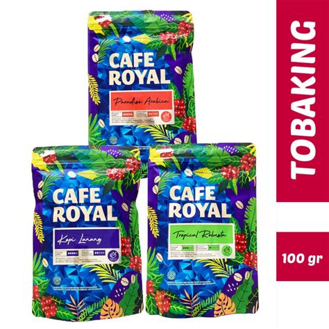 Jual Cafe Royal Kopi Bubuk 100gr Kopi Lanang Arabica Robusta Shopee