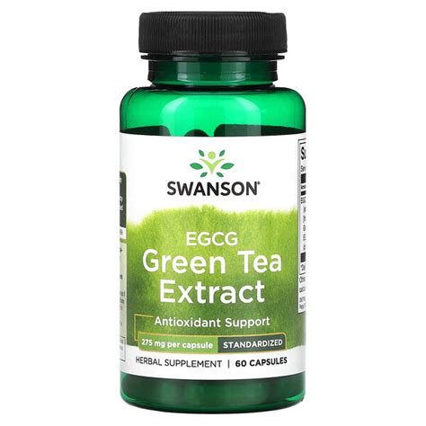 Swanson ECGC Green Tea Extract 275 Mg 60 Capsules