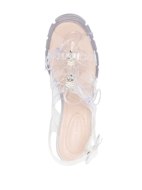 Simone Rocha Lace Up Jelly Sandals Farfetch