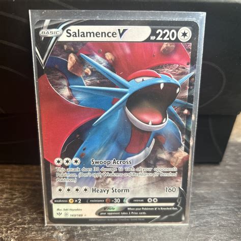 Salamence V 143 189 SWSH Darkness Ablaze Ultra Rare Pokémon TCG