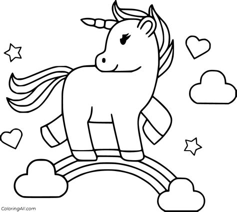 Unicorn Rainbow Coloring Pages (21 Free Printables) - ColoringAll