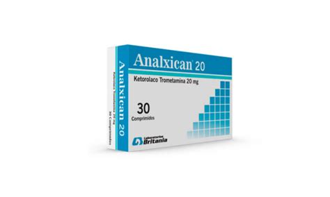 Analxican Mg Tableta Caja Laboratorios Britania