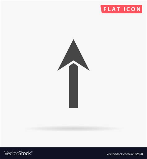 Up Arrow Flat Icon Royalty Free Vector Image Vectorstock