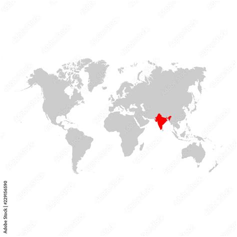 India On World Map Stock Illustration Adobe Stock