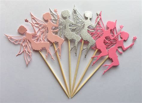 Fairy Cupcake Toppers Food Picks Cup Cake Party Decoration Etsy Uk