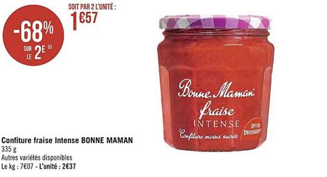 Promo Confiture Fraise Intense Bonne Maman chez Géant