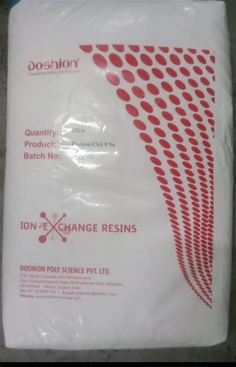 Yellow Water Softener Resin Packaging Type Poly Bag Packaging Size