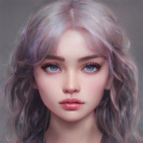 Pin By Ally Kingston On Artbreeder Girl With Purple Hair Character