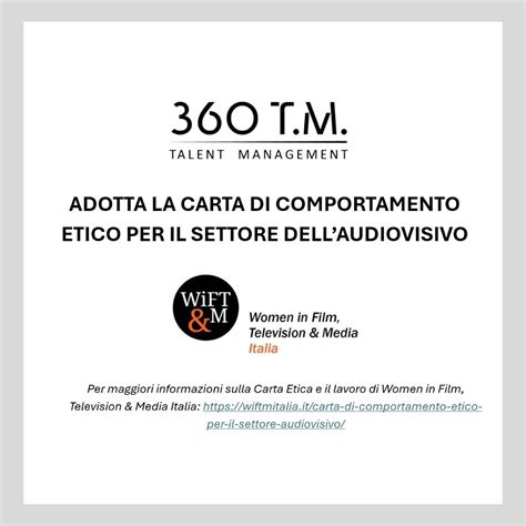 360 T M Adotta La Carta Etica Di WIFTMI WIFTM Italia