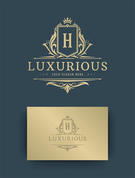 Luxury Logo Monogram Crest Template Design Illustration 45908023