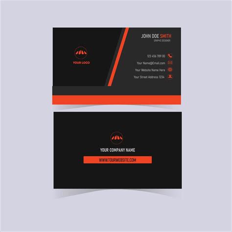 Vector Modern Clean Business Card Template Flat Design Individual