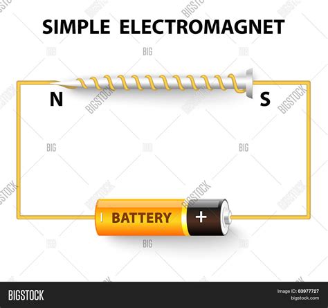 Simple Electromagnet Vector & Photo (Free Trial) | Bigstock