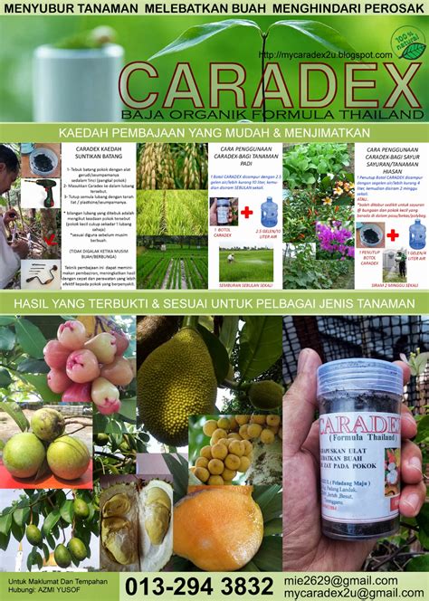 Caradex Organic Fertilizer Baja Tanaman Organik Caradex Formula Thailand