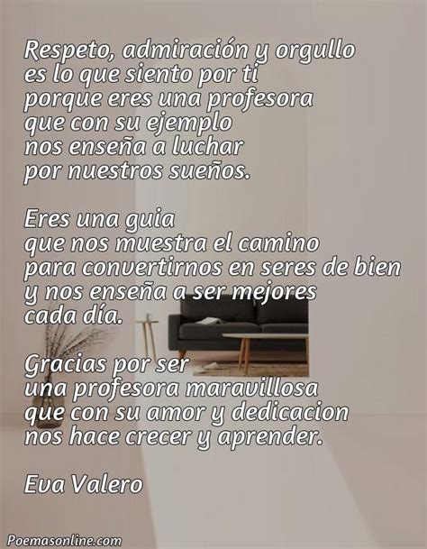 Cinco Poemas Para Una Profesora Corto Poemas Online