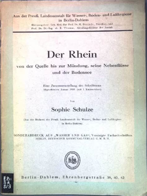 DER RHEIN VON der Quelle bis zur Mündung seine Nebenflüsse und der