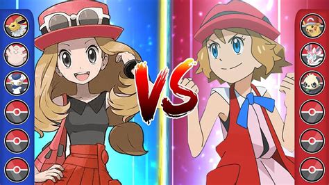 Pokemon Battle Crossover Serena Vs Serena Anime Game Vs Anime Youtube