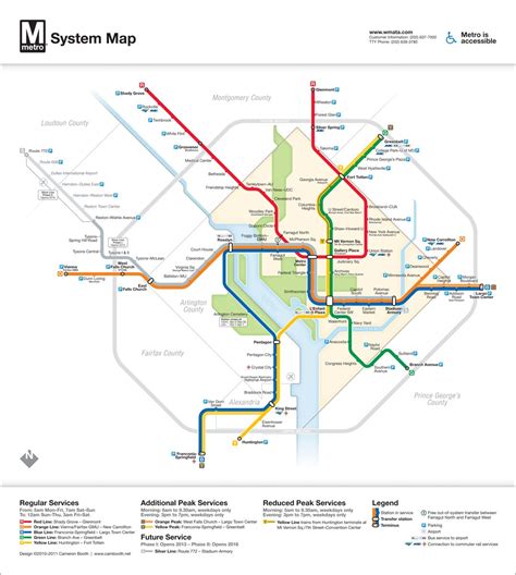 Washington Dc Metro Map Printable Poster