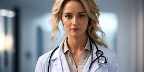 Premium Ai Image Medical Concept Of Usa Beautiful Female Doctor In