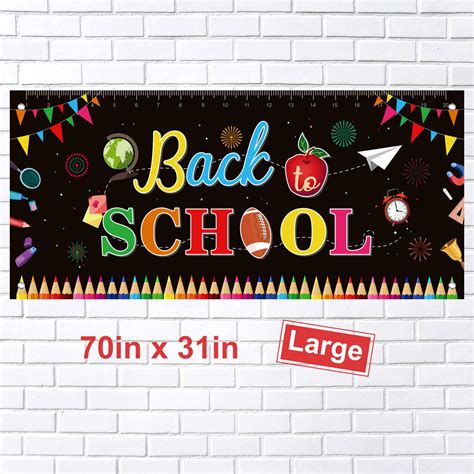 Buy FEPITO Welcome Back To School Banner First Day of School Banner ...