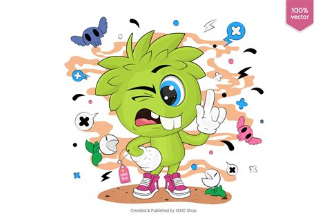 Sly cartoon boy By Keno shop | TheHungryJPEG
