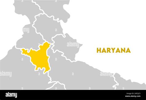 Haryana Map Highlighted1 State Of India Republic Of India Government