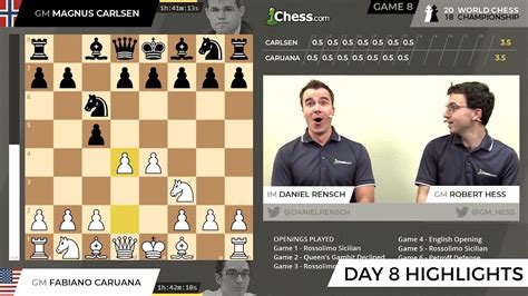 Carlsen Vs Caruana Game Live Highlights World Chess Championship