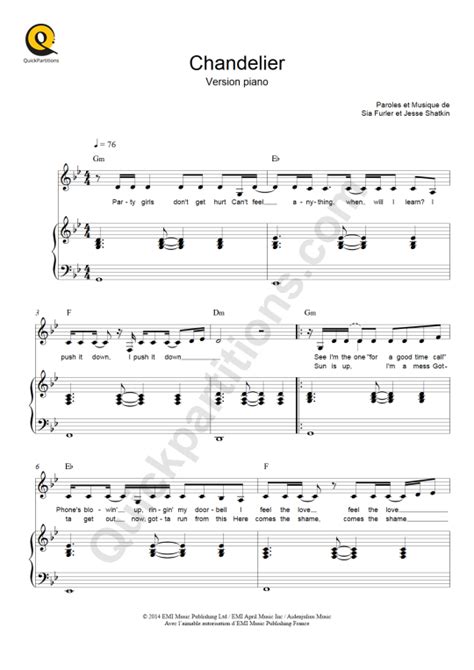 Chandelier Piano Sheet Music Sia (Digital Sheet Music) | ubicaciondepersonas.cdmx.gob.mx