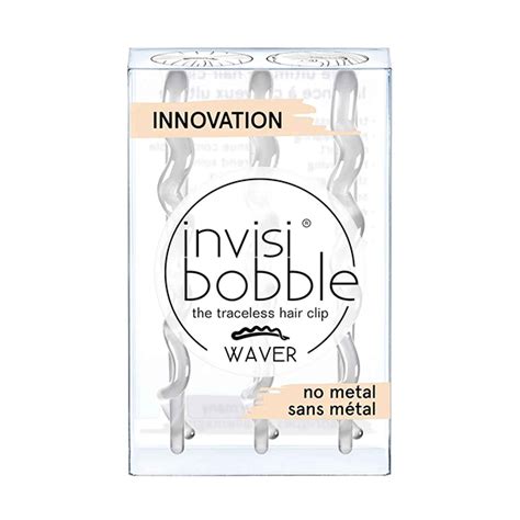 Invisibobble Waver Crystal Clear Hair Clips 3τμχ KaiZeN Shop