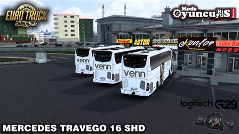 ETS 2 1 46 EKİP İLE OTOBÜS KONVOYU Mercedes Travego 16 SHD