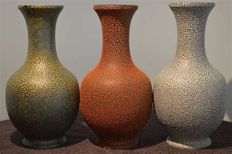 Haeger Pottery 3 Vases Shown In Texture Ii Glazes Lamp Bases Pottery