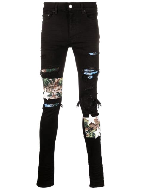 Amiri Ripped Skinny Jeans Farfetch