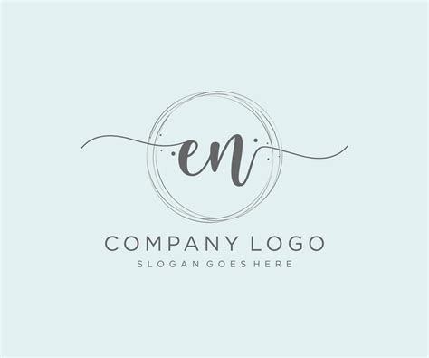 Initial EN Feminine Logo Usable For Nature Salon Spa Cosmetic And