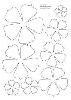 Molde De Hojas En 2020 Plantilla De Flor De Papel Flower Templates