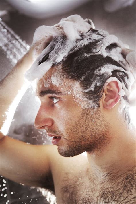 Man In Shower Washing Hair Men Shower Washing Hair Men In Shower