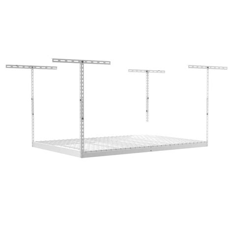 MonsterRax 4' x 6' Overhead Garage Storage Rack Holds 500 Pounds, White ...