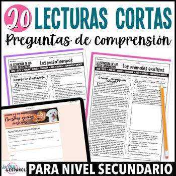 Lecturas de comprensión 20 Nonfiction Reading Comprehension