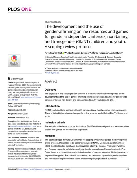 Pdf The Development And The Use Of Gender Affirming Online Resources