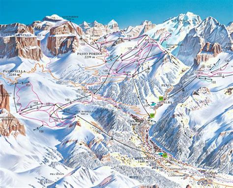 Cartina Piste Canazei Skimap Canazei Dove Sciare