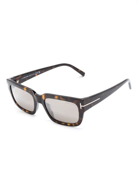 Tom Ford Eyewear Ezra Sonnenbrille Mit Eckigem Gestell Braun