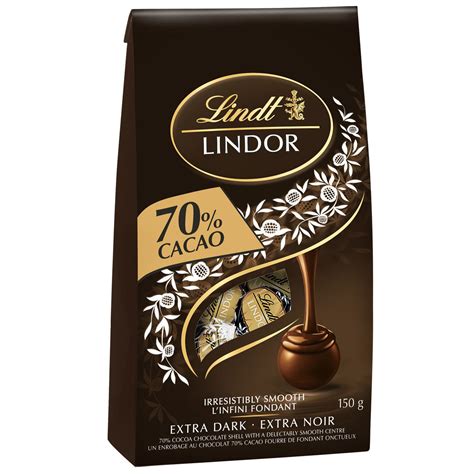 Lindt Lindor 70 Cacao Dark Chocolate Truffles 150 Gram Bag Hokey Pokey Balloons