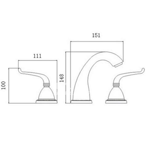 3 Hole Bathroom Faucet Antique Brass Two Handles Antique Brushed